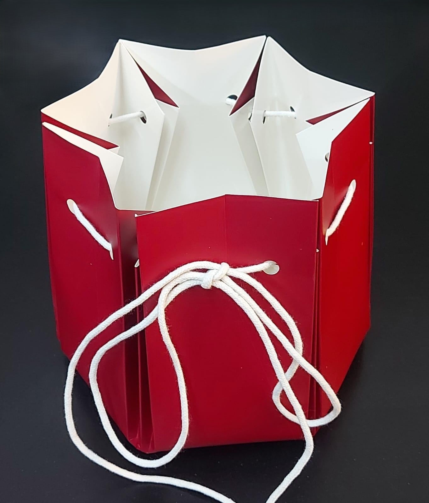 Cutie din carton grena cu șnur – set 10 bucăți